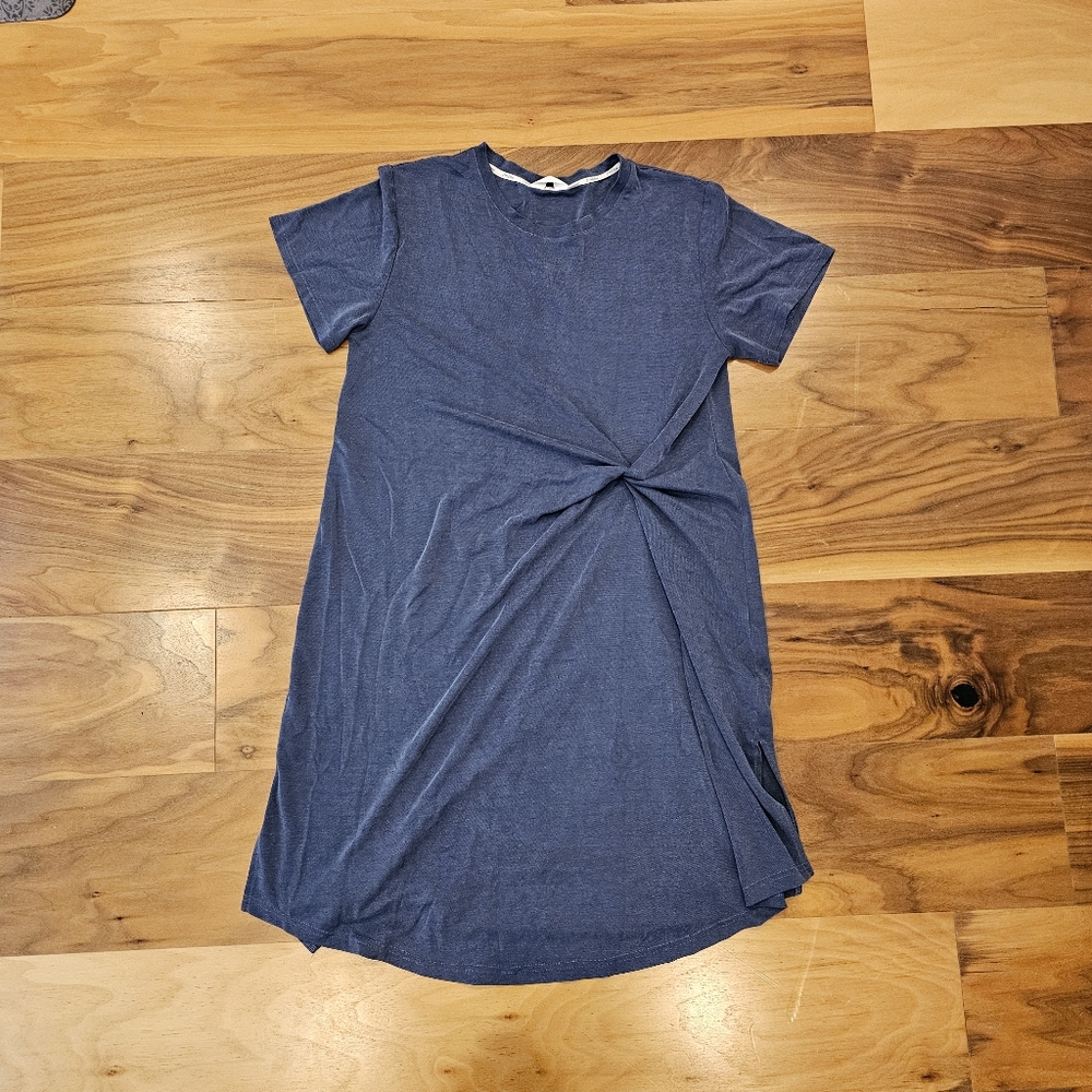 Blue Short Sleeve Dress